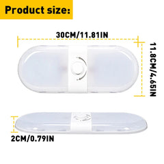 180LED 12V CEILING FIXTURE DOME DOUBLE LIGHT FOR CAMPER MARINE RV RV 700LM 3X 6B93BC-57