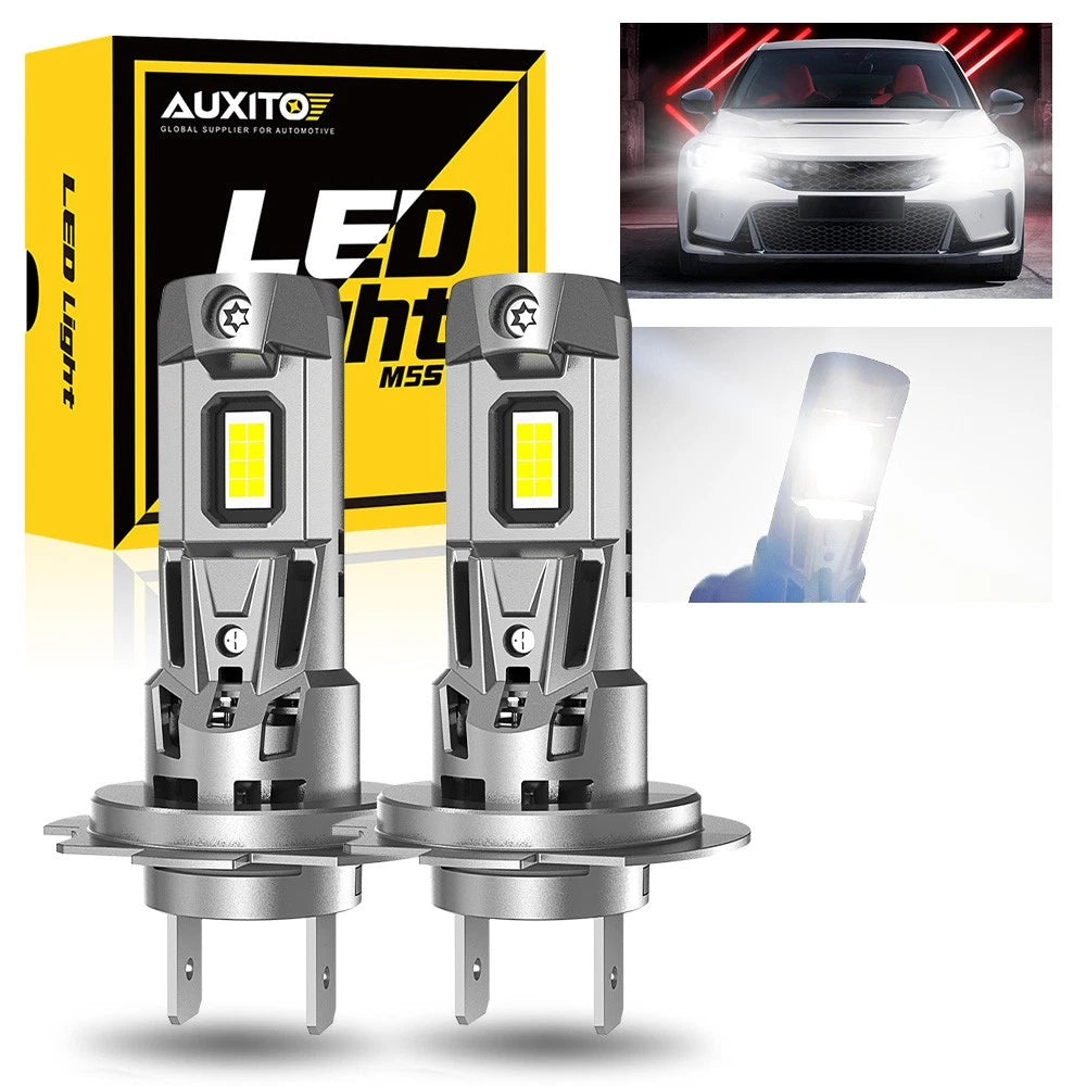 2X AUXITO H7 LED Headlight Super Bright Bulbs Kit White High/Low Beam 6500K EOA AUXITO
