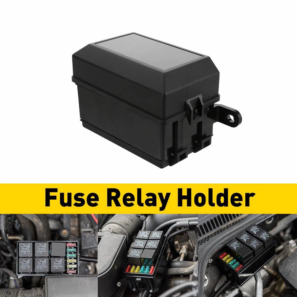 Universal Automotive Fuse Relay Holder 12-Slot Relay Box 6Relays 6 ATC/ATO Fuses 6B93BC-57