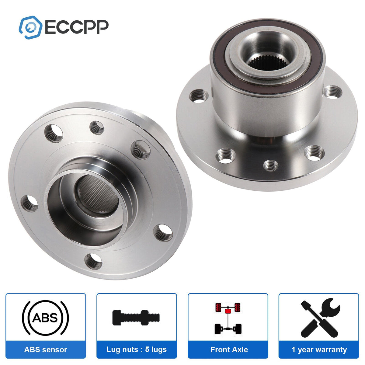 2 Pcs Wheel Hub Bearings Front For 2011 2012 2013 2014 Volvo S60 S80 XC60 XC70 6B93BC-57
