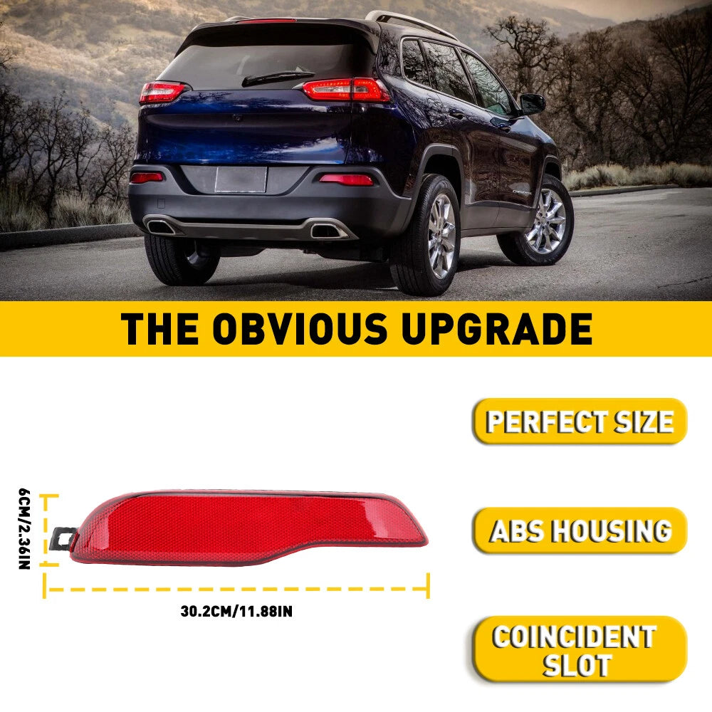 Left Driver Side Rear Bumper Light Reflector For 2014-2018 JEEP Cherokee FAST US 6B93BC-57