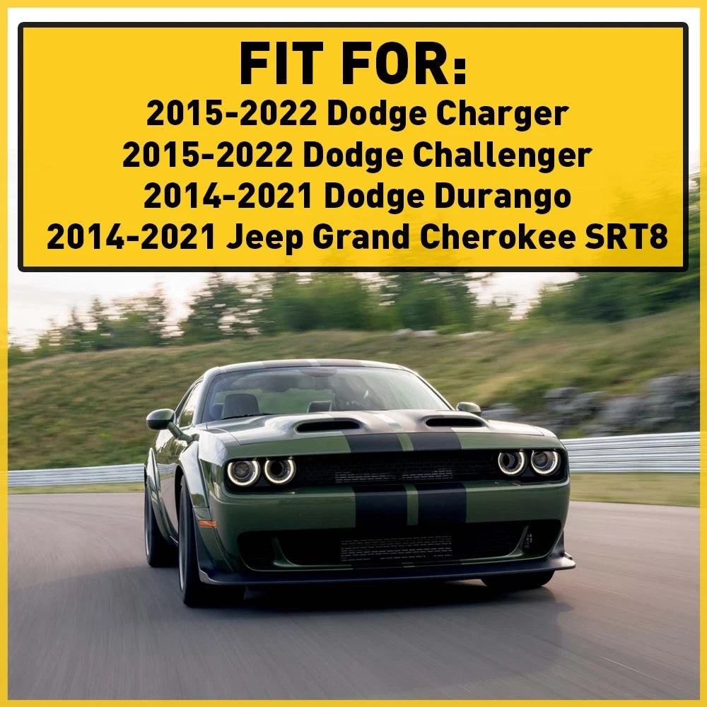 Carbon Fiber Steering Wheel Trim Cover for 15+ Dodge Challenger Charger USEOA 6B93BC-57