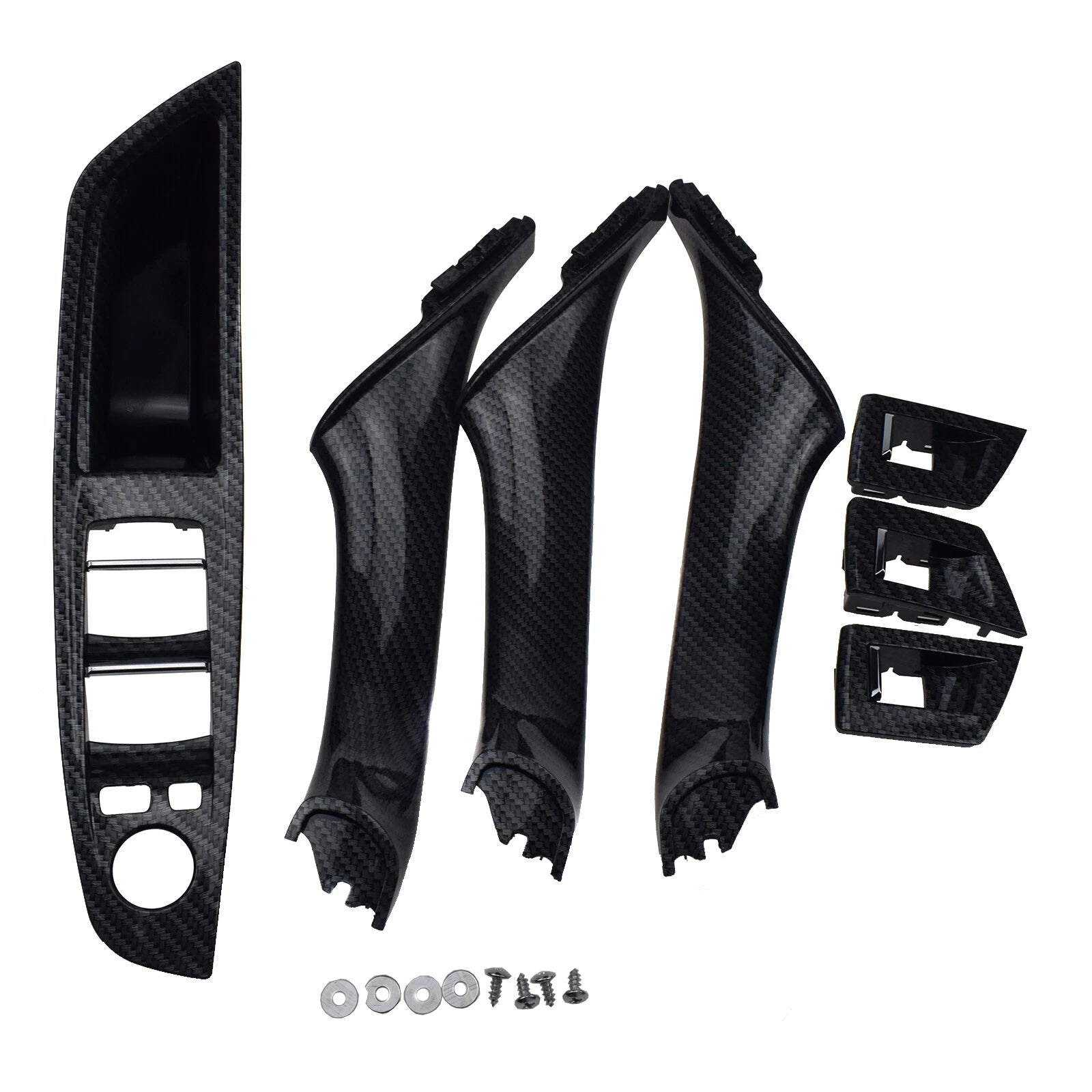 Inside Door Panel Handle Pull Trim Cover Set for BMW 5 Series F10 F18 2010-2016 6B93BC-57