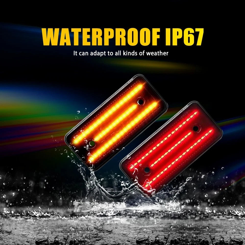 For 99-14 Mercedes W463 G500 G550 Smoked Lens Front Rear LED Side Marker Light A 6B93BC-57