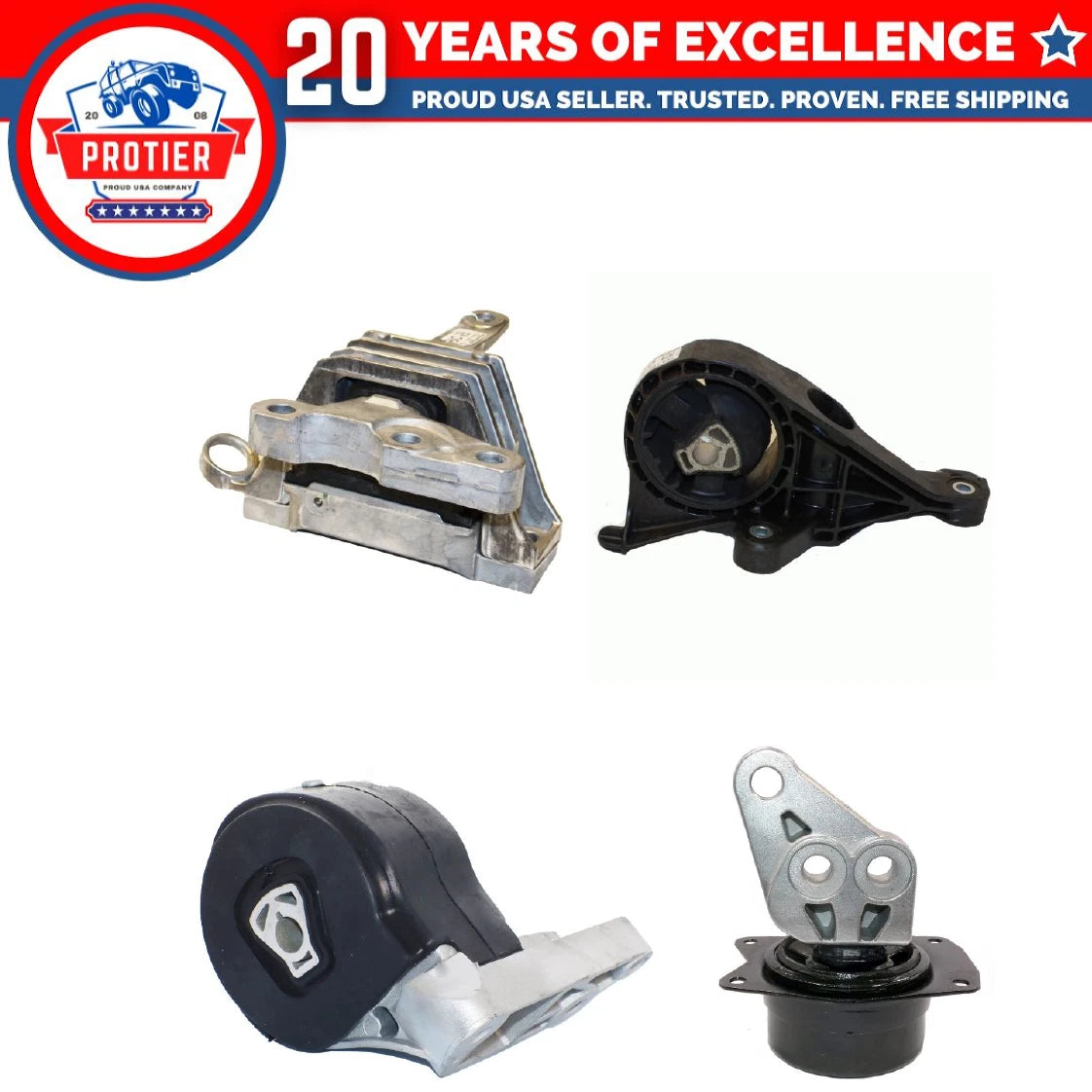 Motor & Trans Mount 4PCS Set Fit 2010 Buick Allure LaCrosse 3.0L AWD Auto Trans 6B93BC-57