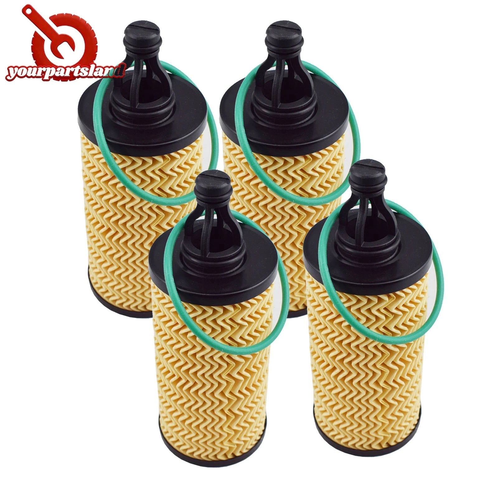 4 Sets Oil Filter for Maserati Ghibli Quattroporte Levante 3.0L 000311401,298939 6B93BC-57