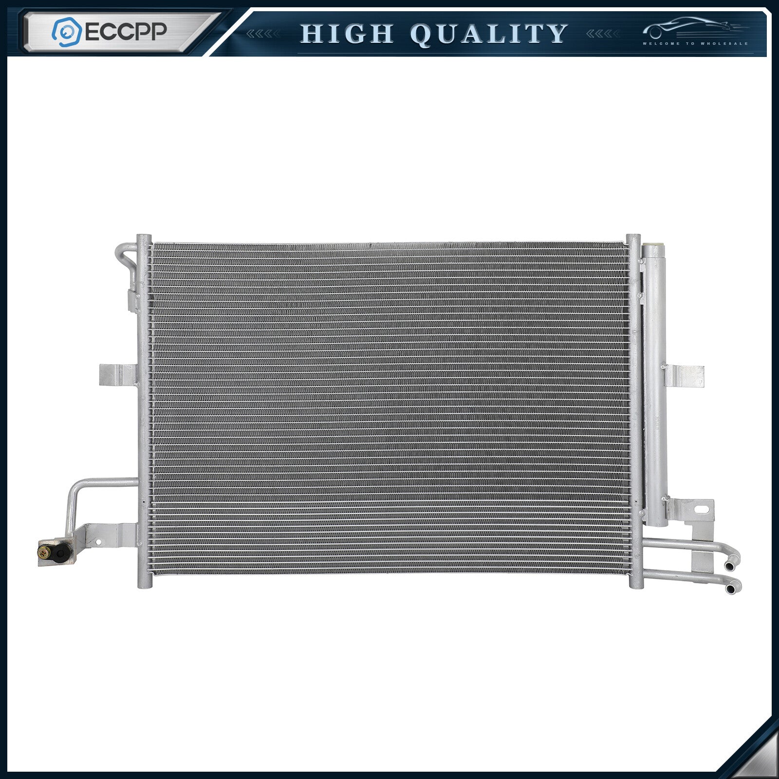 Aluminum AC Condenser For 2016 2017 2018 Ford Explorer Base Replacement 6B93BC-57