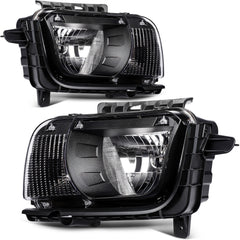 ECCPP Headlights Assembly For Chevrolet Camaro 3.6L 6.2L 2010-2013 Pair Black 6B93BC-57