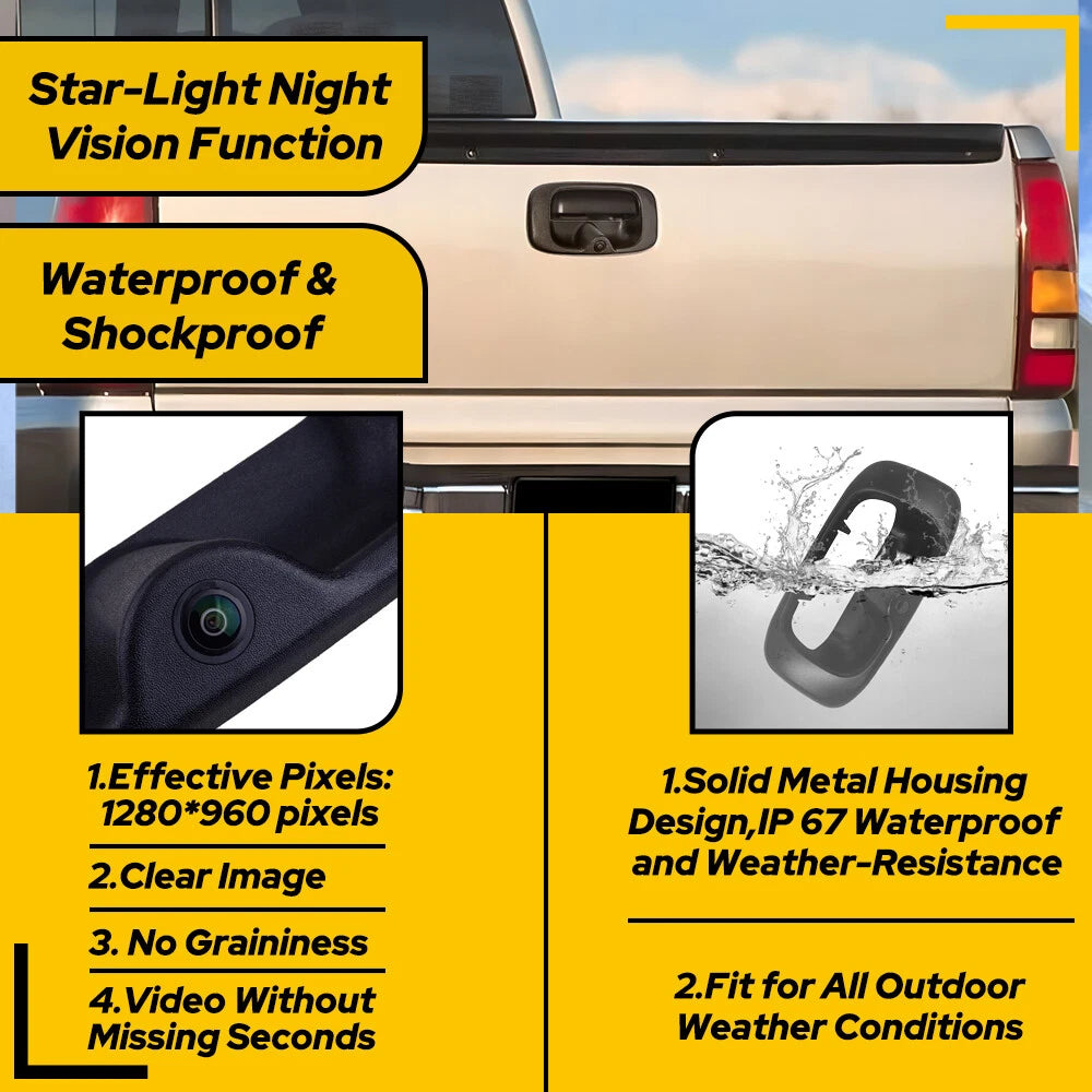 TAILGATE BACKUP REVERSE HANDLE CAMERA REVERSING CAMERA FOR 99-06 CHEVY SILVERADO 6B93BC-57