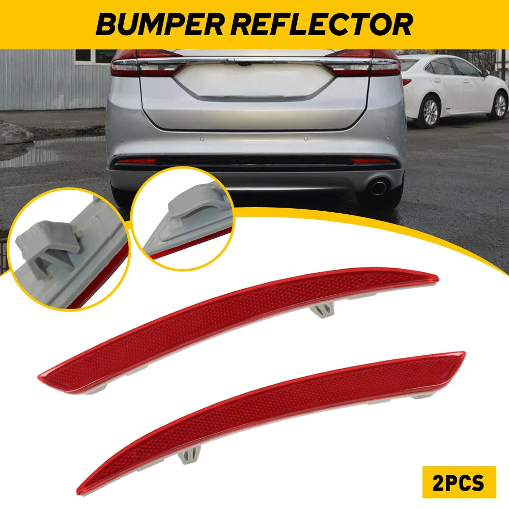 Rear Bumper Reflector Light Left+Right Case Side Red Fit For 2013-18 Ford Fusion 6B93BC-57
