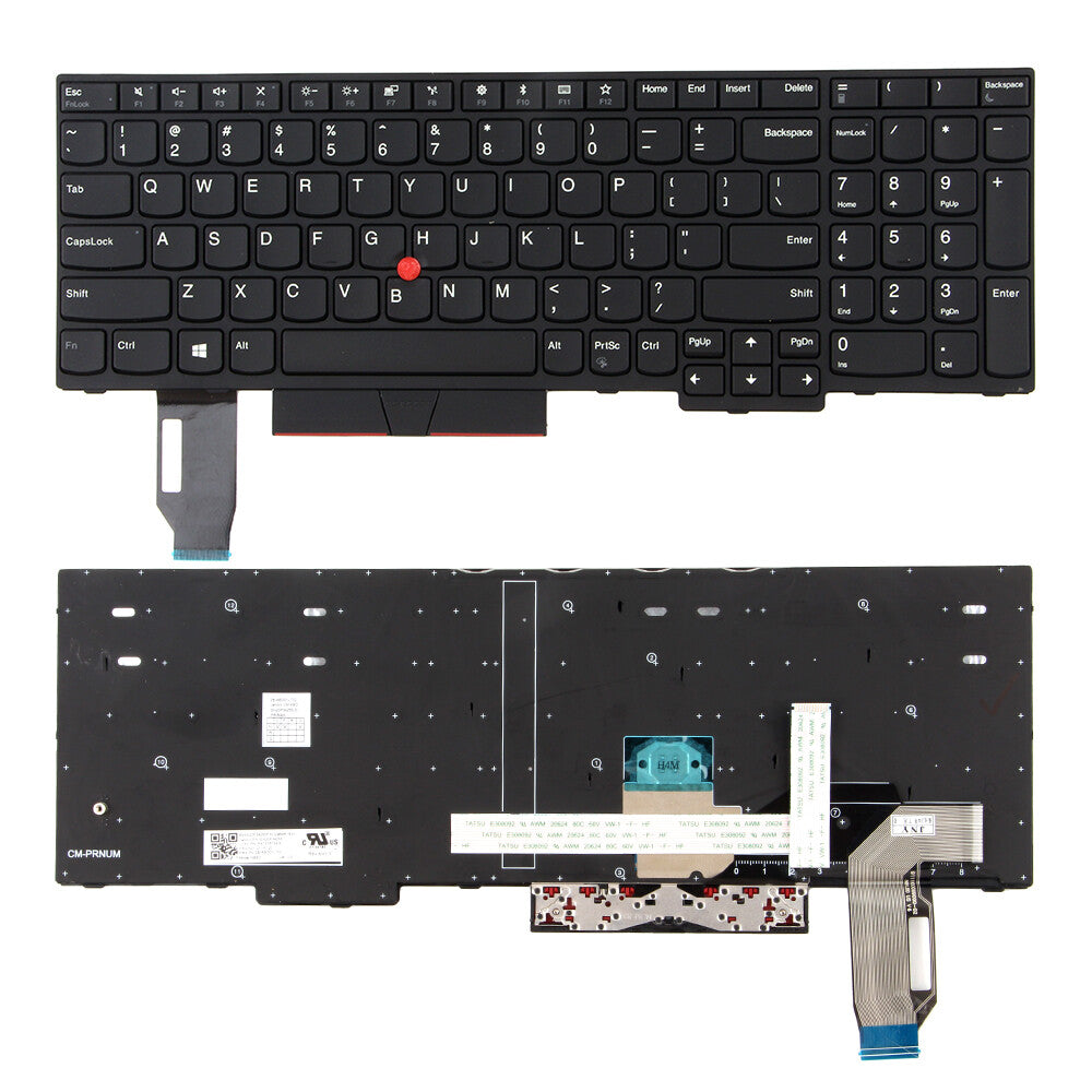US Keyboard for Lenovo ThinkPad E580 E585 E590 E595 T590 P15s Gen 1 / T15 Gen 1 6B93BC-57