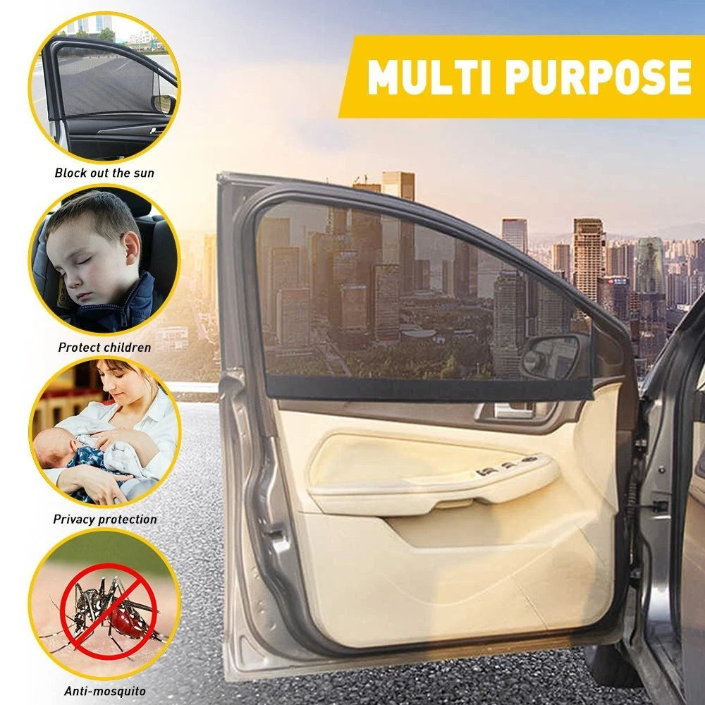 4X Car Front Window Rear Mesh Screen Sun Shade Cover Windshield Sunshade Visor 6B93BC-57