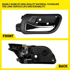 LH Left Interior Door Handle For 2003 2004-2007 Honda Accord Sedan Rear Chrome A 6B93BC-57