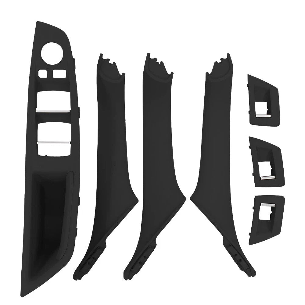 Black For 10-16 BMW 5 Series F10 F11 Inner Door Panel Handle Pull Trim Cover EOA 6B93BC-57