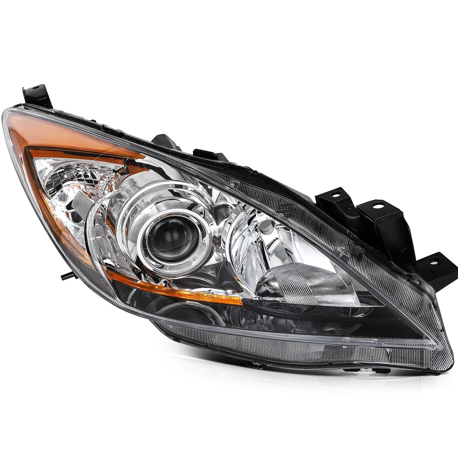 ECCPP Headlights Assembly For Mazda 3 Sport 2.0L 2.5L 2010-2013 Pair Black Amber 6B93BC-57