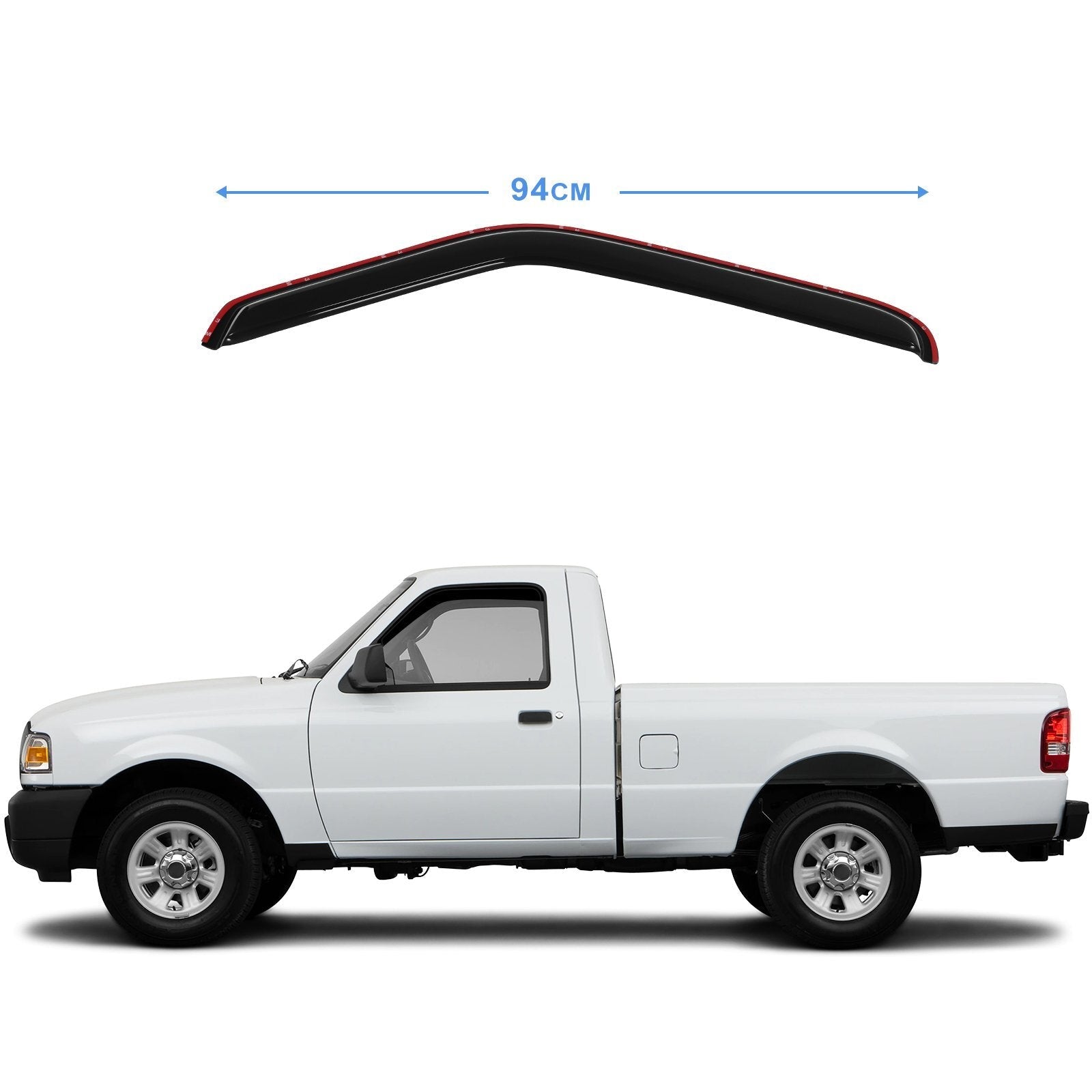 In Channel Window Visor Vent Rain Shades Guard Deflectors For 93-11 Ford Ranger 6B93BC-57