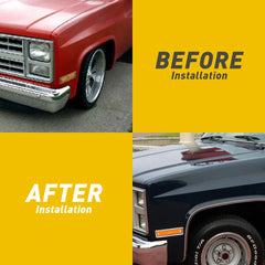 For 1981-91 Chevy GMC C/K Amber Front Bumper Side Marker Light Fender Lamp Shell 6B93BC-57