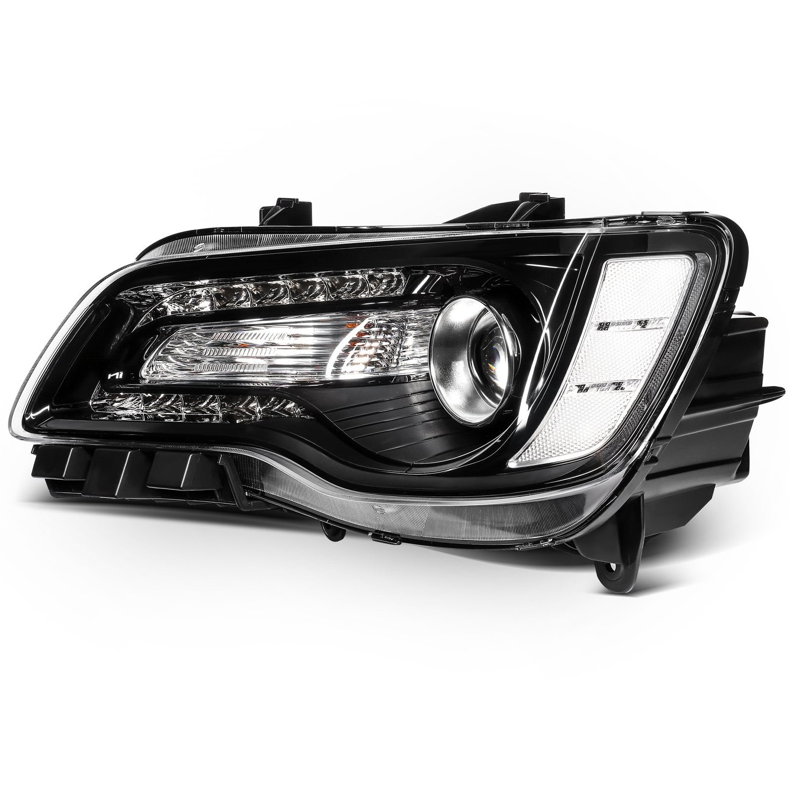ECCPP Halogen Headlights Assembly For Chrysler 300 2015-2023 Pair Kit Black 6B93BC-57