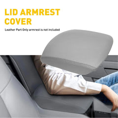 Fits 2009-2015 Leather Pilot Honda Center Console Armrest Cover Lid Skin Gray 6B93BC-57