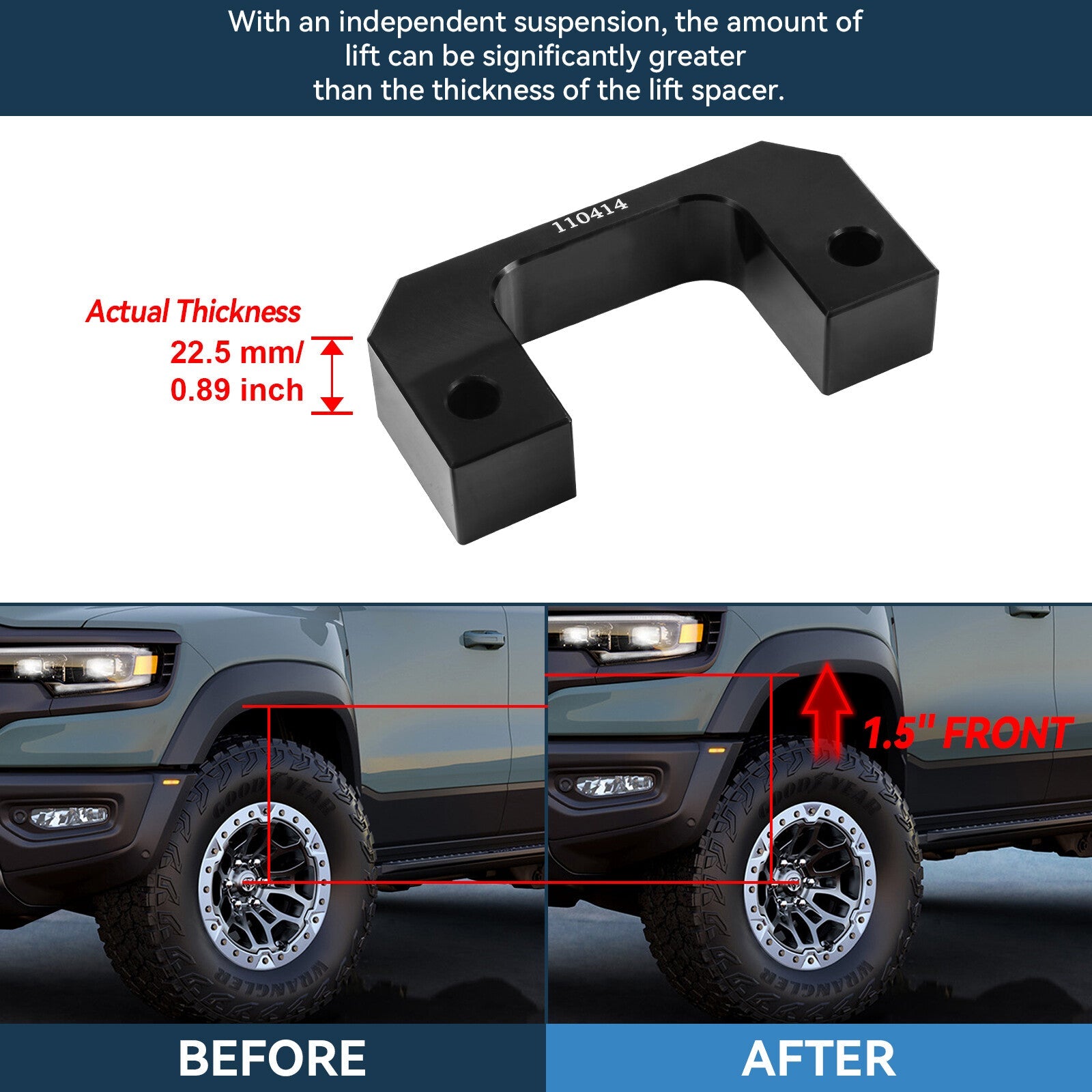 1.5" Front and Rear Leveling Lift Kit For Chevy Tahoe GMC Yukon 6 Lug 2007-2019 6B93BC-57