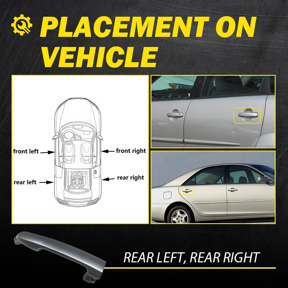 Rear Left or Right Outside Door Handle For Toyota Camry Corolla RAV4 1G3 Gray EA 6B93BC-57