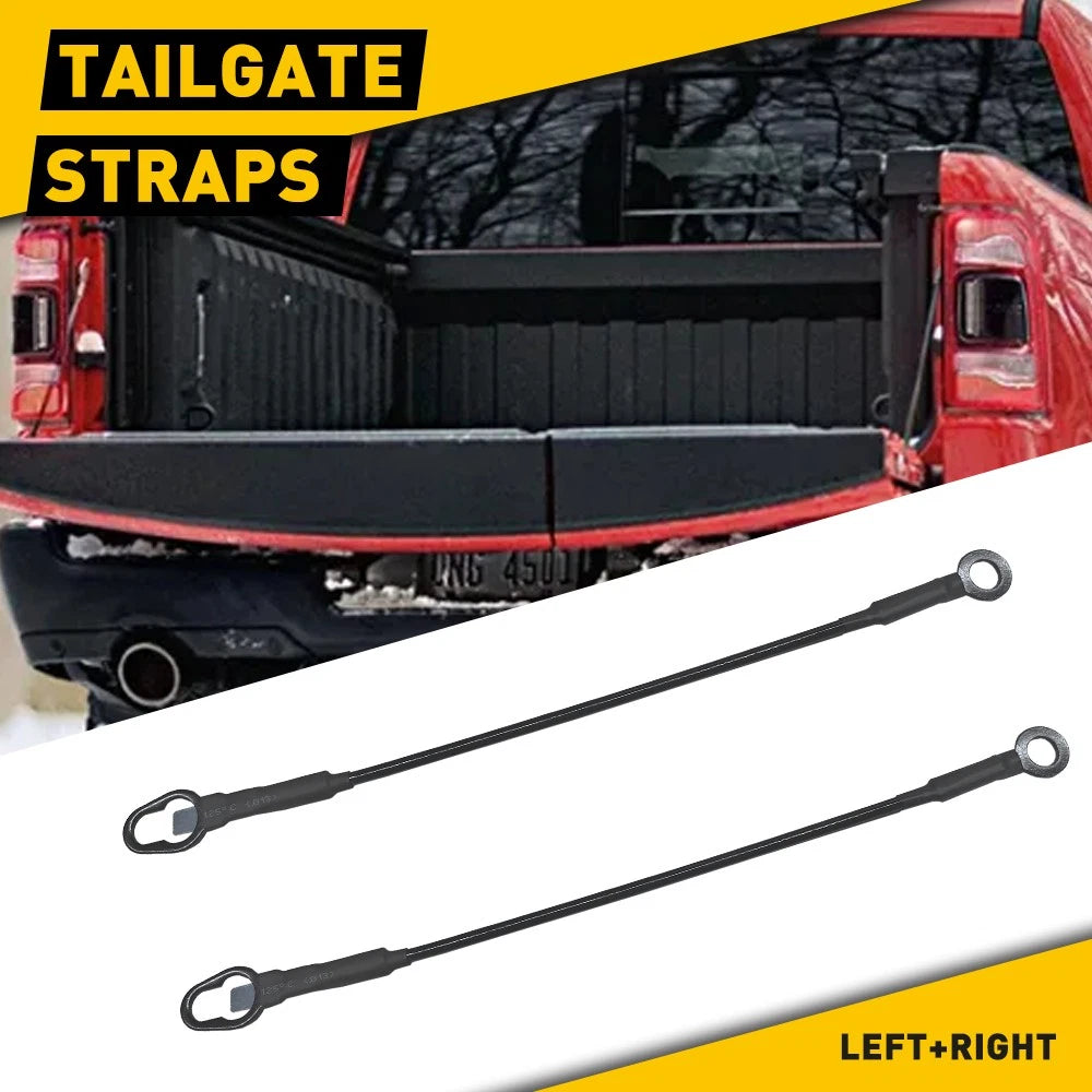Rear Tailgate Cables Straps Set 2 for 1987-2011 Dodge Dodge Dakota / Raider 6B93BC-57