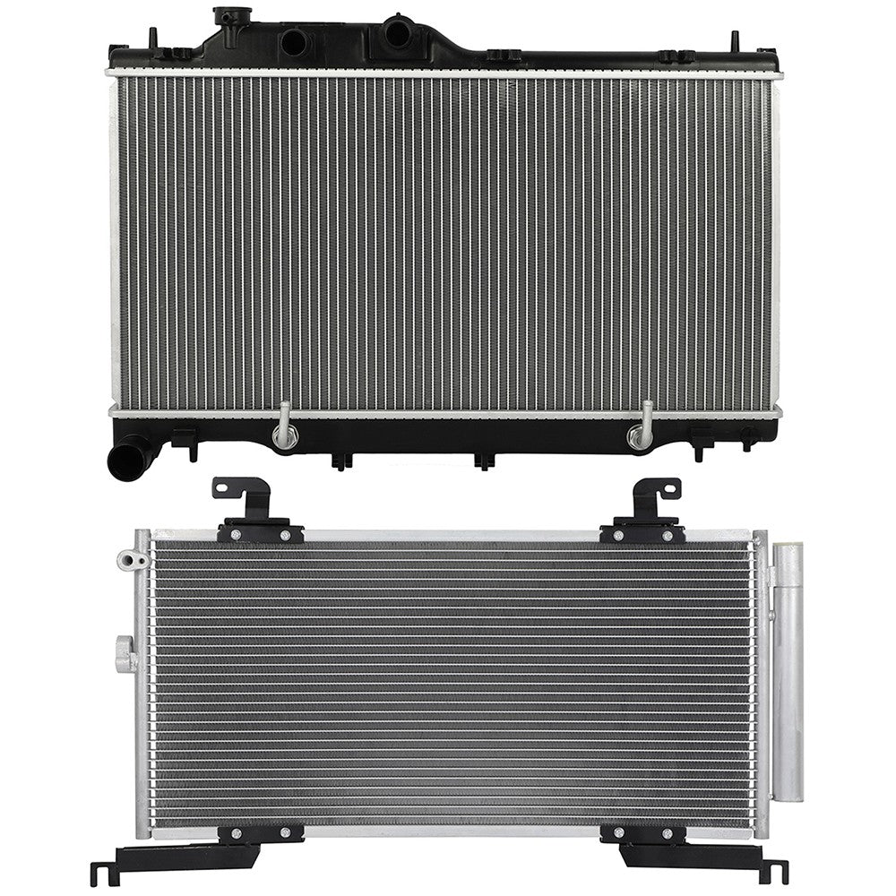 Aluminum Radiator & AC Condenser Cooling Kit For 2015-2018 2019 Subaru Legacy 6B93BC-57