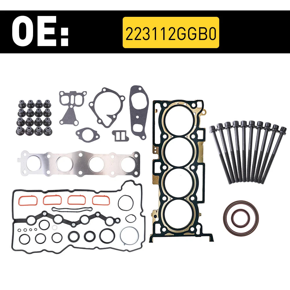 Engine Cylinder Head Gasket Set with Bolt For 2015-2020 Hyundai Kia 2.4L L4 DOHC 6B93BC-57