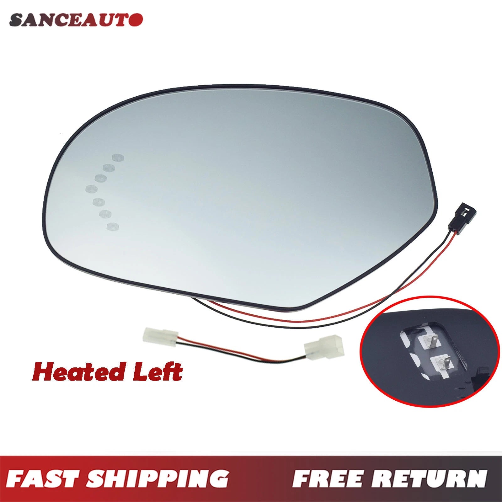 Left For 2007-2013 Cadillac Chevrolet Tahoe GMC Yukon Mirror Glass Heated Signal 6B93BC-57