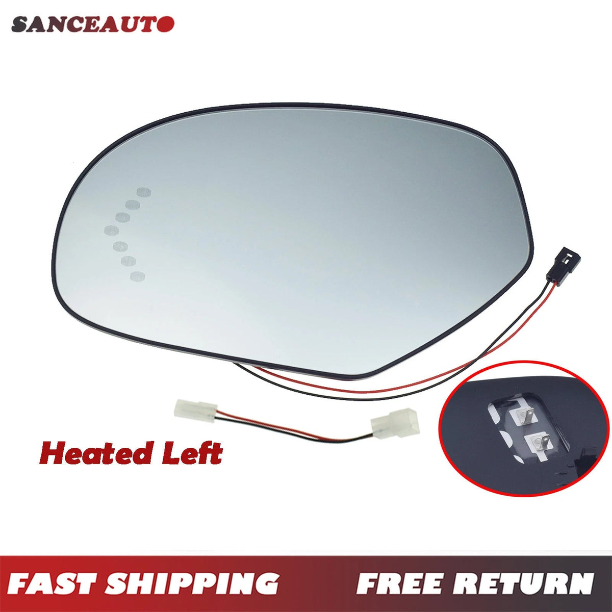 Left For 2007-2013 Cadillac Chevrolet Tahoe GMC Yukon Mirror Glass Heated Signal 6B93BC-57