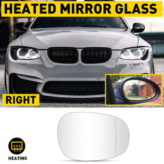 Right Passenger Side Mirror Glass Heated for BMW E82 E90 325i 328i 2009-2013 6B93BC-57