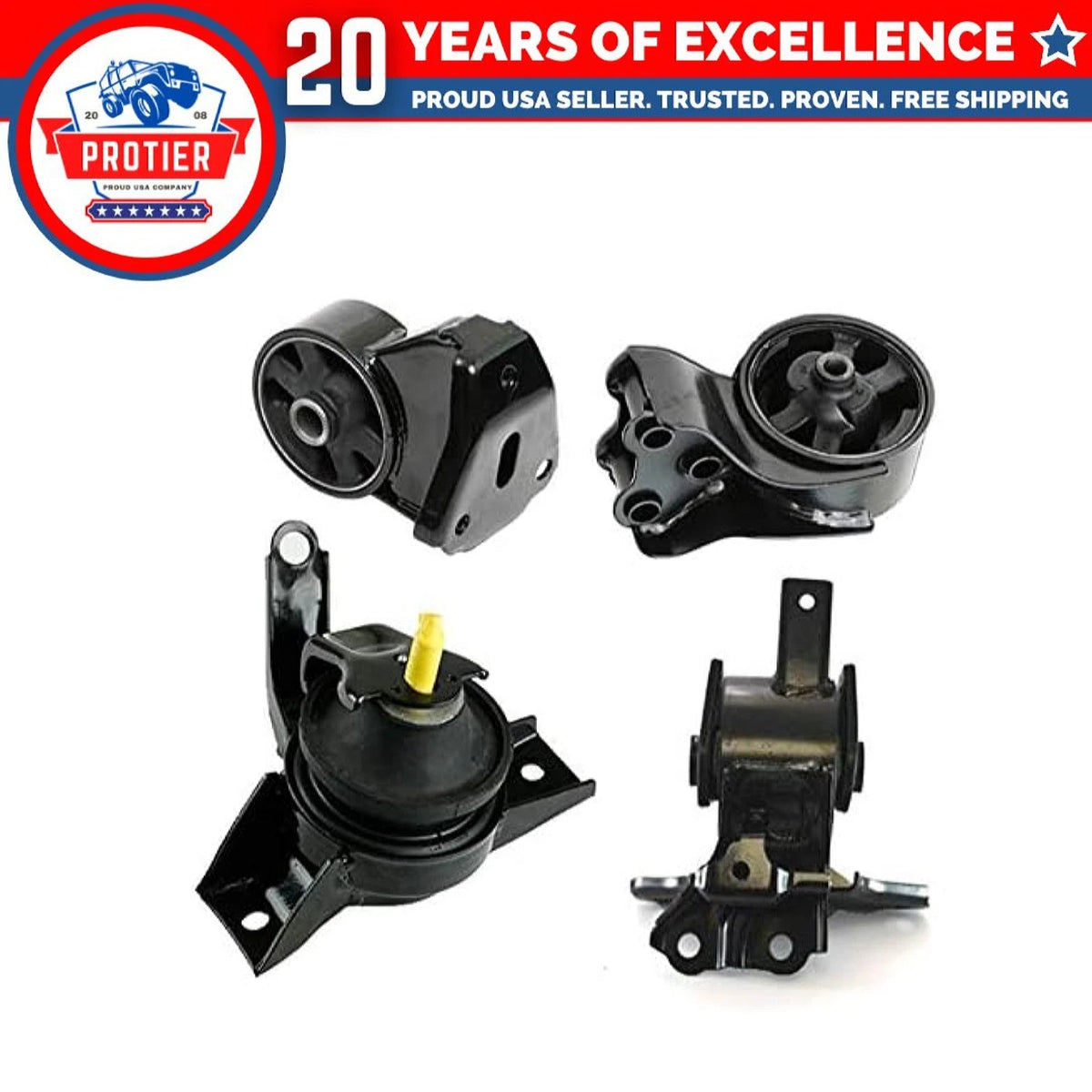 Fits 2003-2008 Hyundai Tiburon 2.7L 6-Speed Manual Motor & Trans Mount Set : 6B93BC-57