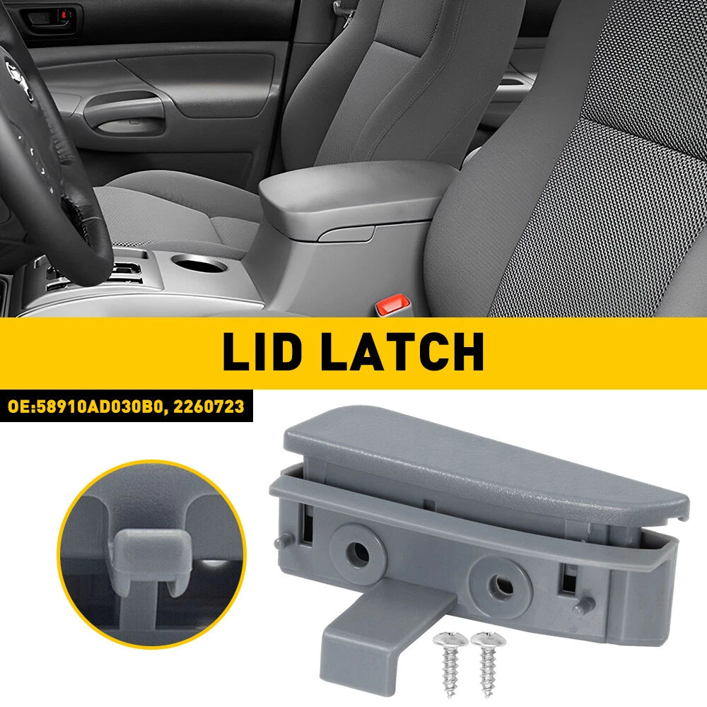 58910AD030B0 Center Console Latch Lid Lock Cover Gray For Toyota Tacoma 2005-12 6B93BC-57