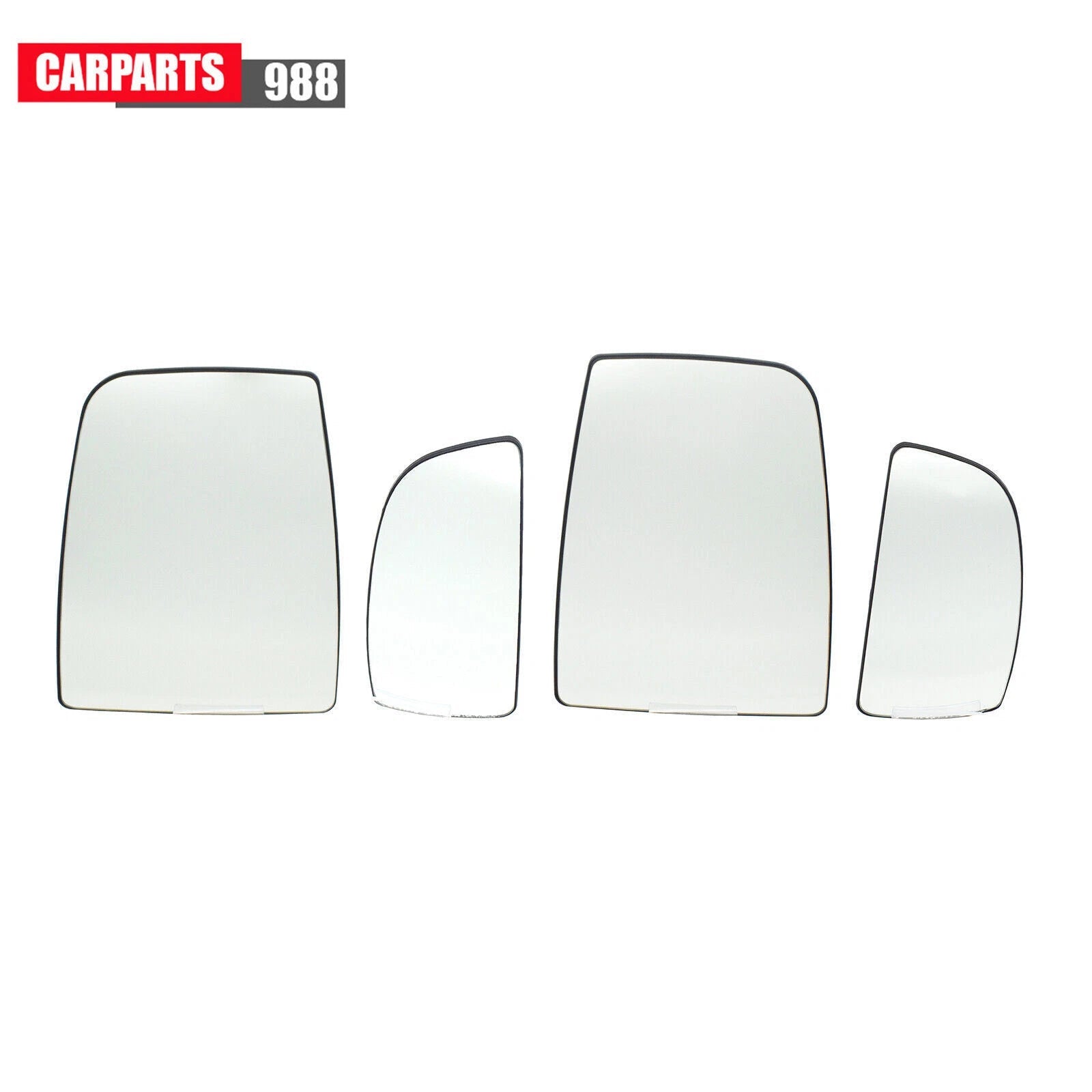 4Pcs Left+Right Side Tow Upper+Lower Mirror Glass For 15-22 Ford Transit 150 250 6B93BC-57