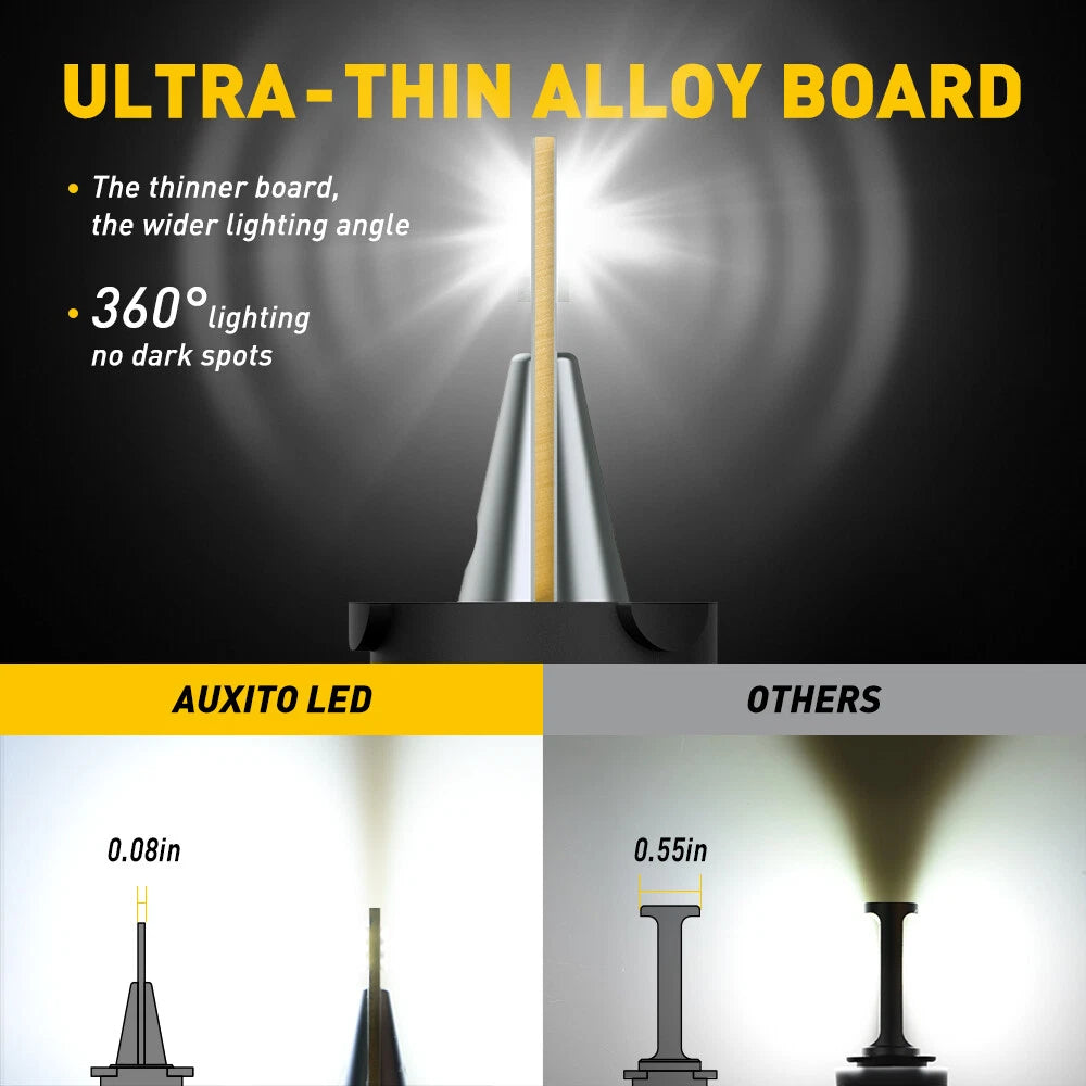 AUXITO H13 9008 LED Headlight Bulb High Low Beam White Light Canbus 6500K CANBUS AUXITO