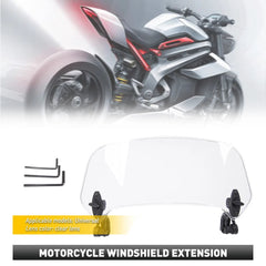 Motorcycle Clip On Windshield Wind screen Deflector Extension Spoiler USEOA 6B93BC-57
