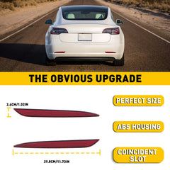 Rear Bumper Reflector Tail Case Left Lamp & Right For 2017-2023 Tesla Model 3 6B93BC-57