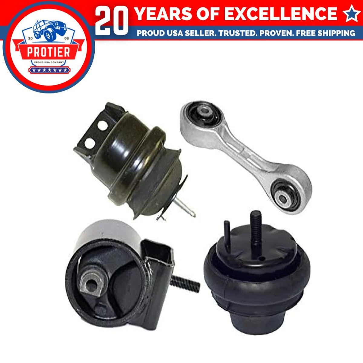 Fits 2000-2003 Ford Taurus 3.0L OHV(Vin U or 2) Motor & Trans Mount Set 4PCS 6B93BC-57