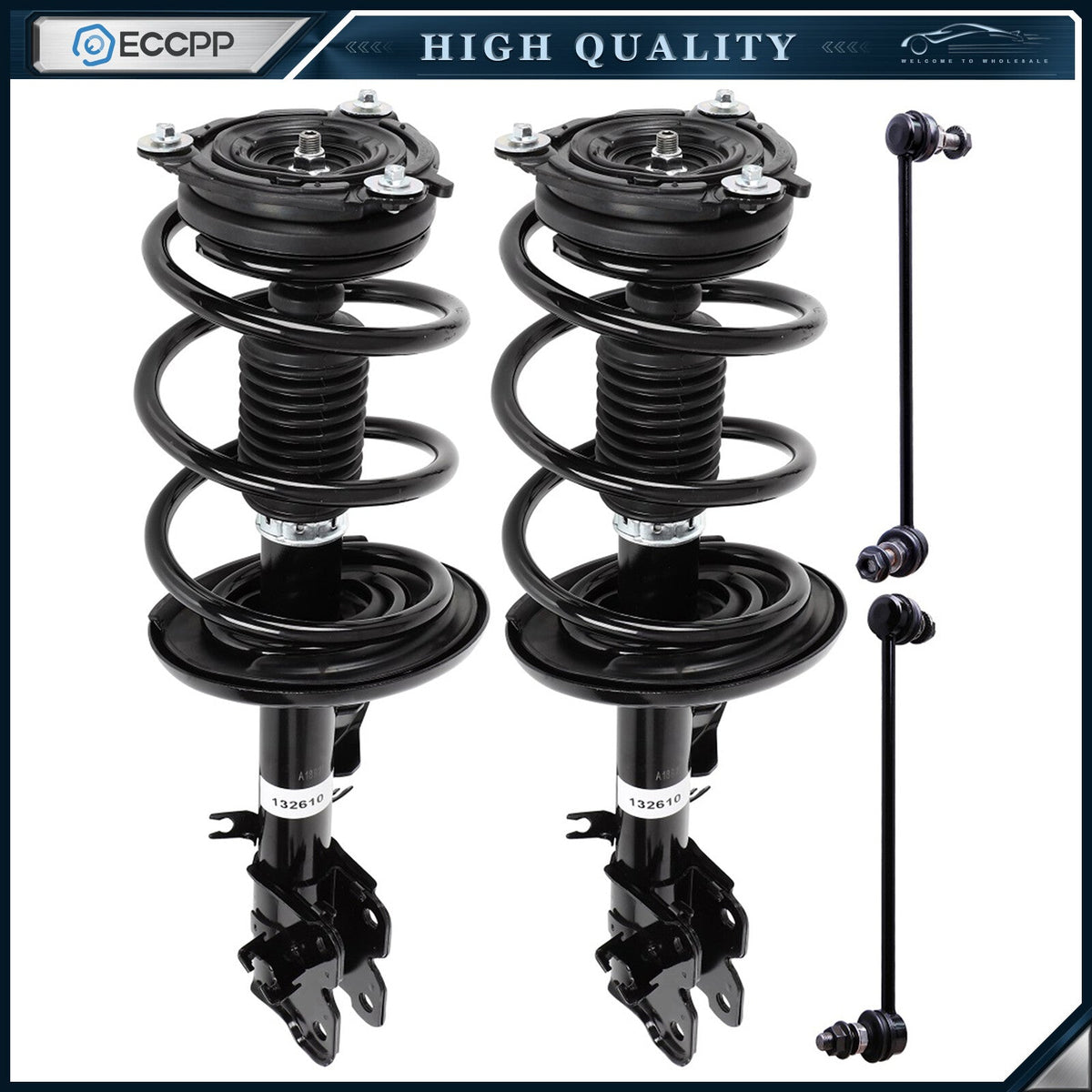 Front Struts Rear Shock w/ Coil Spring Sway Bars Link For 2012 2013 Ford Focus KOEEP