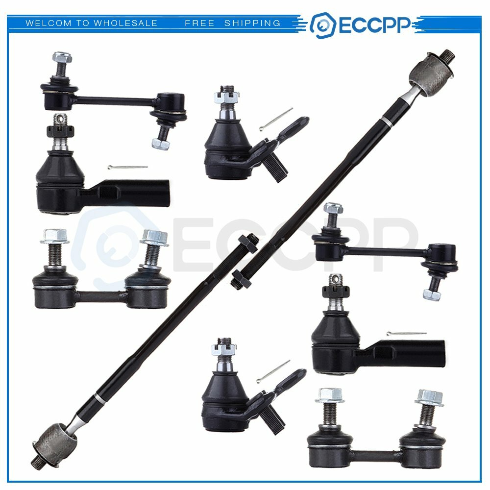 1993-2002 For Toyota For Corolla 10x Front + Rear Sway Bars Ball Joints Tie Rods 6B93BC-57