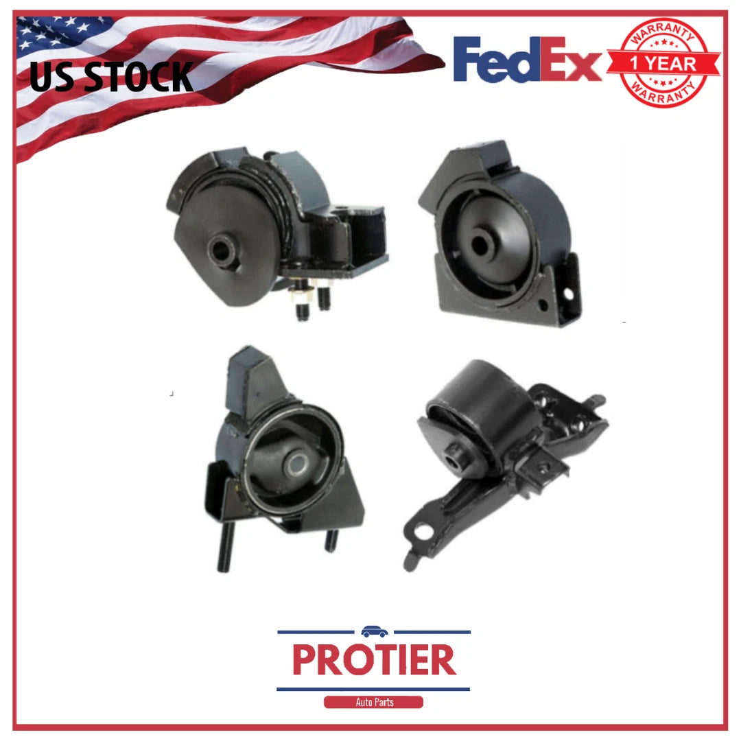 Motor & Trans Mount Set 4PCS for 1989-1992 Geo Prizm 1.6L for Manual Trans 6B93BC-57