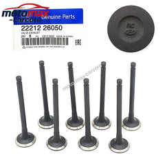 8PCS Exhaust Valve Kit 22212-26050 for 2001-11 Hyundai Accent Kia Rio Rio5 1.6L 6B93BC-57