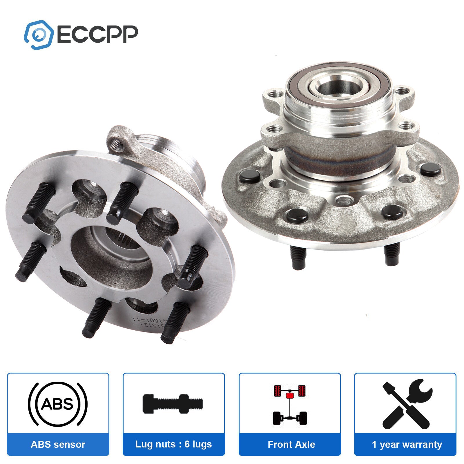 2 Pcs Wheel Hub Bearings Front 4WD For Chevrolet Colorado GMC Canyon 2009-2012 6B93BC-57