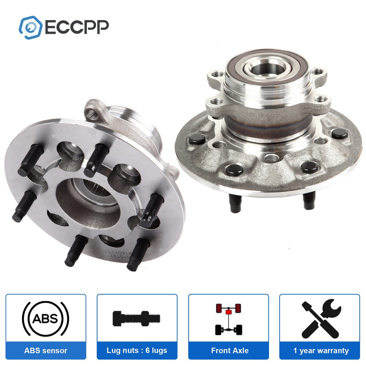 2 Pcs Wheel Hub Bearings Front 4WD For Chevrolet Colorado GMC Canyon 2009-2012 6B93BC-57