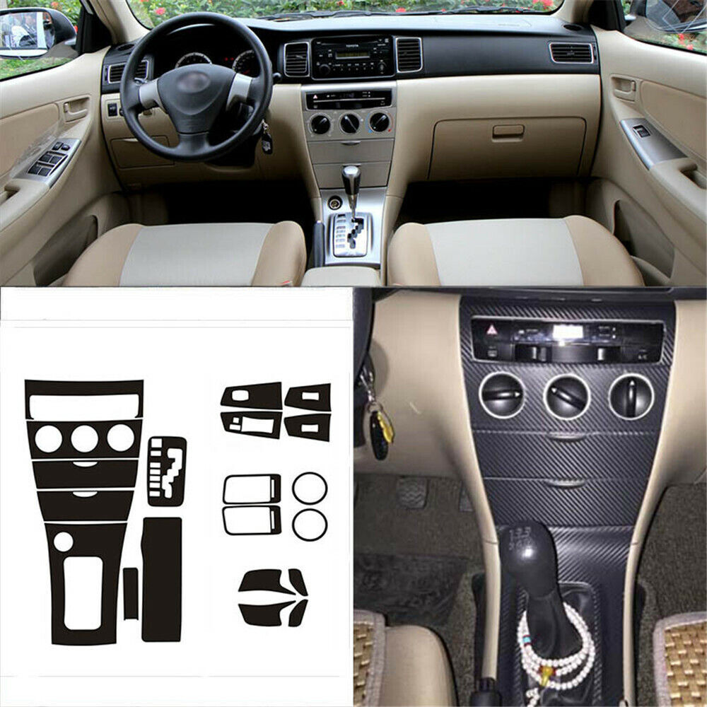 Interior Center Console Carbon Fiber Molding Sticker Decal For Toyota Corolla EX