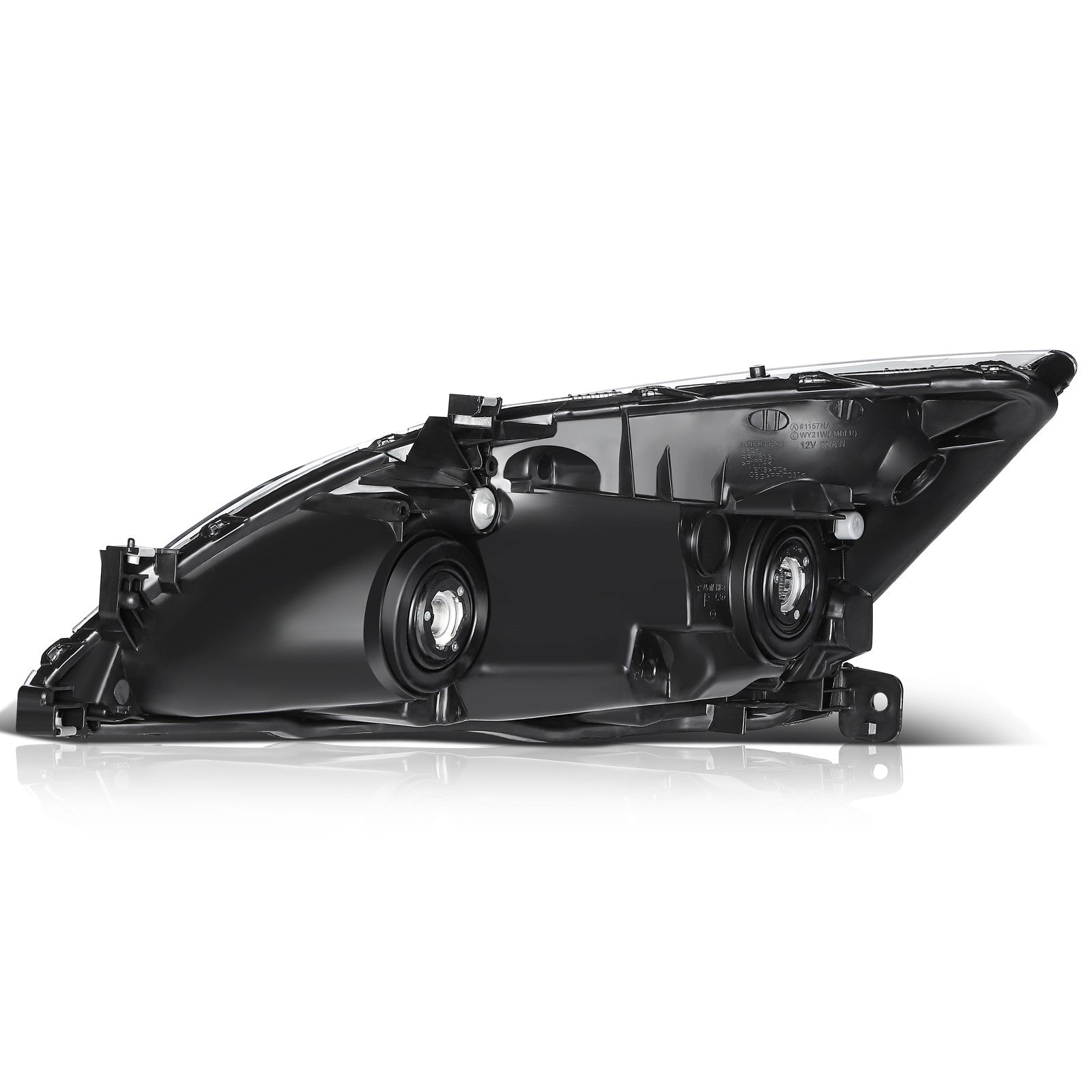 For 2003-2007 Honda Accord Black Clear Lens Left+Right Pair Headlights Assembly 6B93BC-57