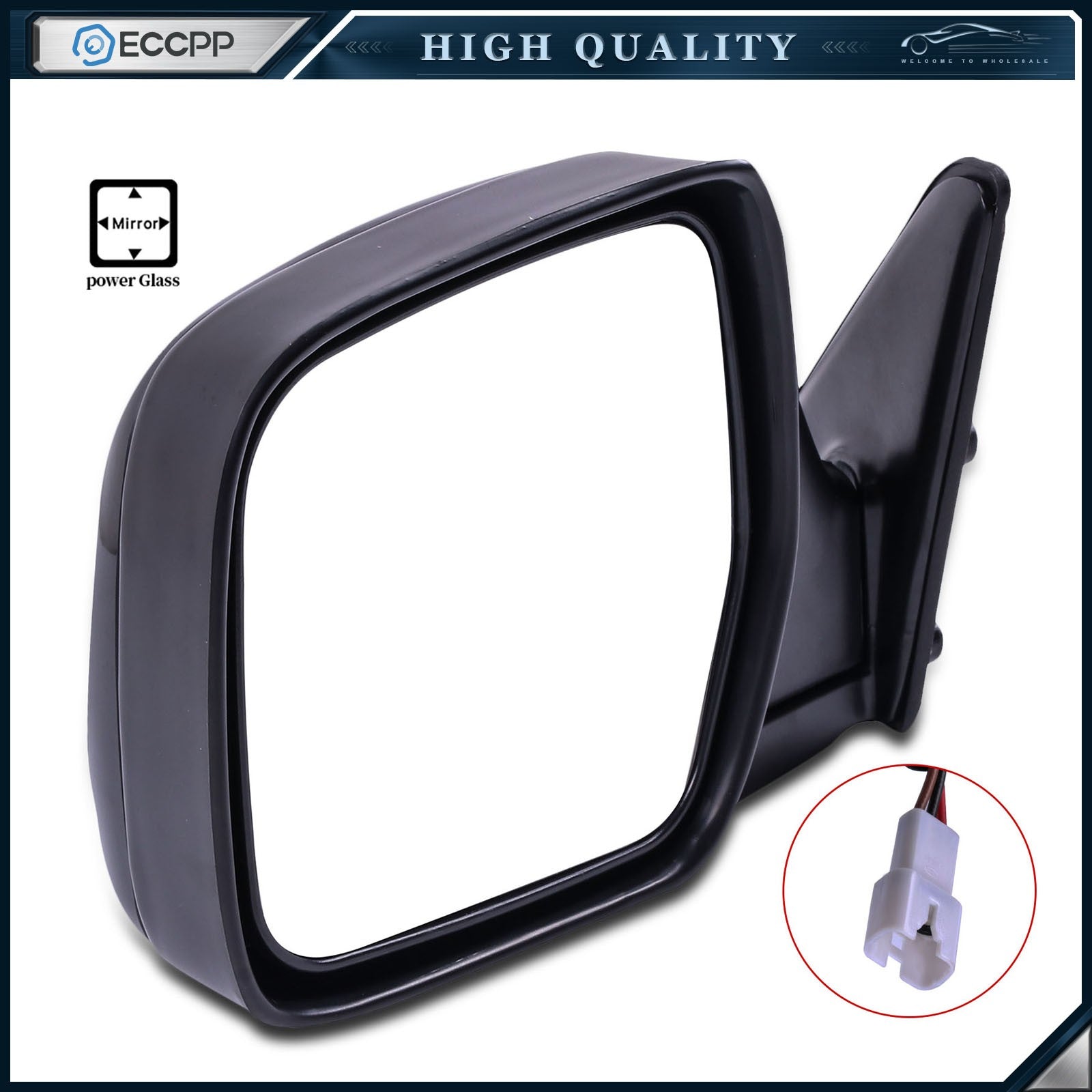 Driver Side Power Mirror For 96-98 Toyota Land Cruiser Lexus Lx450 Left Black 6B93BC-57