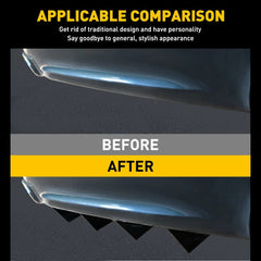 For Dodge Charger Challenger Rear Diffuser Shark Fins Bumper Lip Splitter Glossy 6B93BC-57