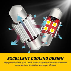 AUXITO 4X Dome Light DE3175 White 6000K Canbus LED Bulb for Toyota Camry 4Runner AUXITO