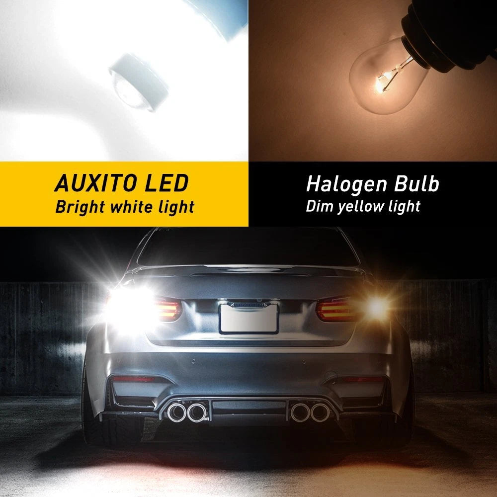 AUXITO 2X 3157 3156 T25 Back up Reverse Light White LED Tail bulb 102SMD EA AUXITO